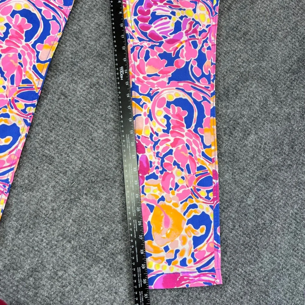 Lilly Pulitzer Lobster Print Skinny Pants Size 2 colorful incognito preppy‎ boho - Picture 13 of 16